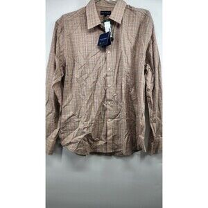 Jack Maverick Men's Beige Large Short Lightweight Brushed Twill Shirt NWT